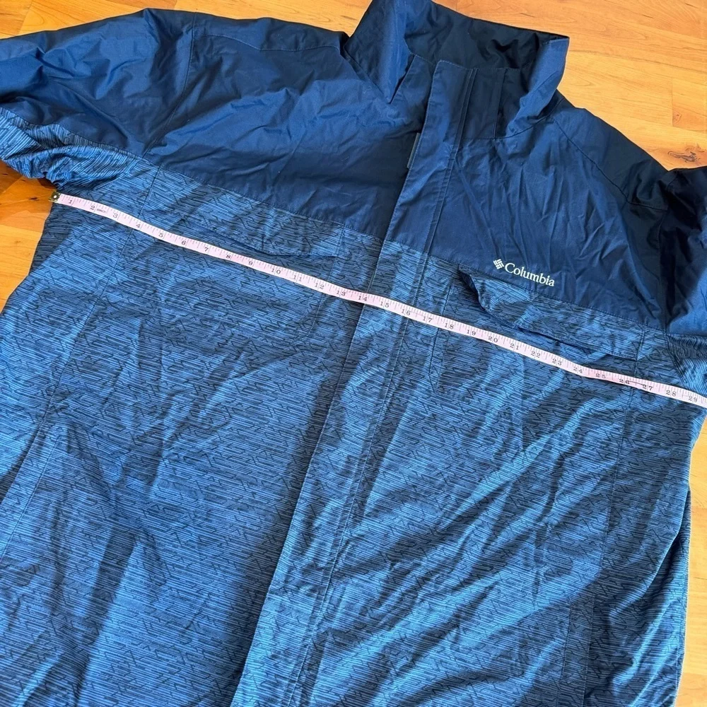 Columbia Men's Navy Blue Jacket insulated 3X TALL like new Raincoat snow